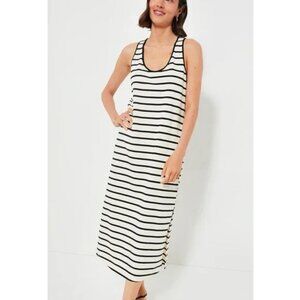 Pomander Place Ivory Black Striped Tank Dress Sz Large